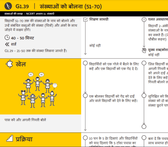 संख्याओं को बोलना (51-70) (Reciting numbers 51-70)